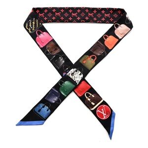 LOUIS VUITTON Silk Monogram Tribute To Alma BB Bandeau Black